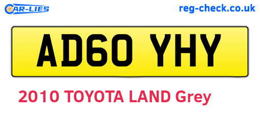 AD60YHY are the vehicle registration plates.