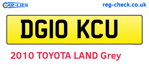 DG10KCU are the vehicle registration plates.