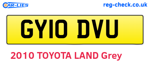 GY10DVU are the vehicle registration plates.