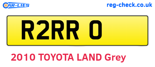 R2RRO are the vehicle registration plates.