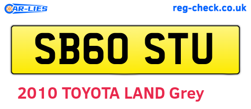 SB60STU are the vehicle registration plates.