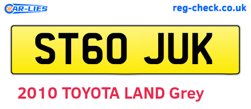 ST60JUK are the vehicle registration plates.
