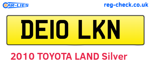 DE10LKN are the vehicle registration plates.