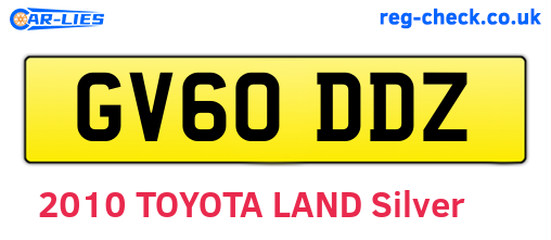 GV60DDZ are the vehicle registration plates.