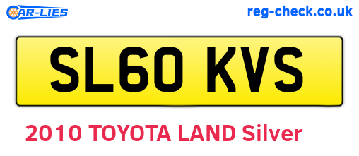 SL60KVS are the vehicle registration plates.