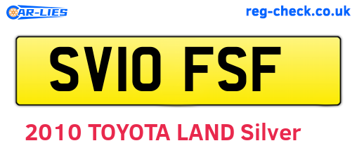 SV10FSF are the vehicle registration plates.