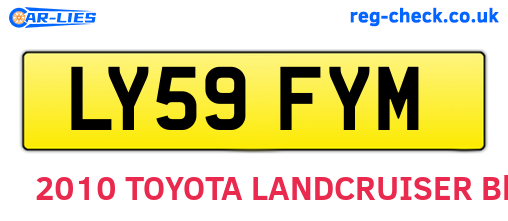 LY59FYM are the vehicle registration plates.