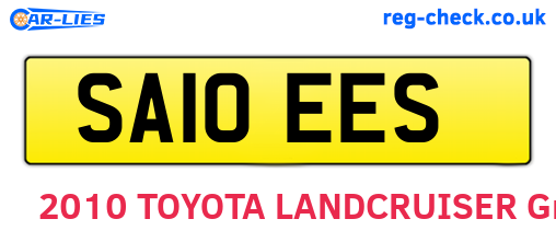 SA10EES are the vehicle registration plates.