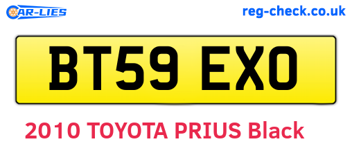 BT59EXO are the vehicle registration plates.