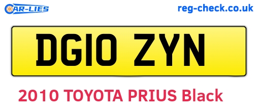 DG10ZYN are the vehicle registration plates.