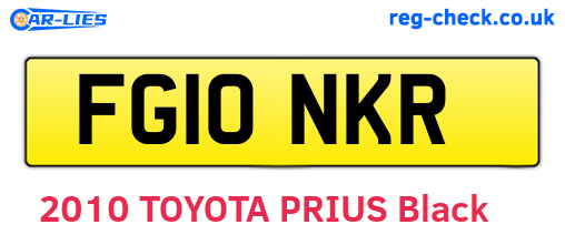 FG10NKR are the vehicle registration plates.