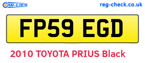 FP59EGD are the vehicle registration plates.