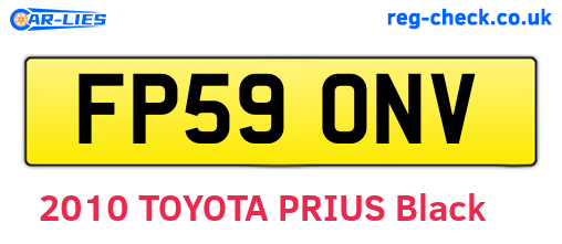 FP59ONV are the vehicle registration plates.