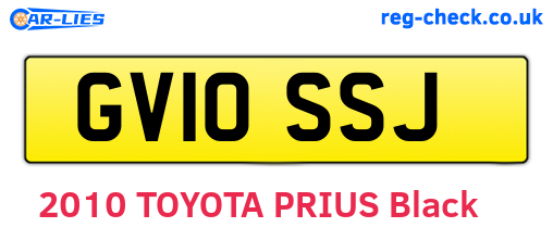 GV10SSJ are the vehicle registration plates.