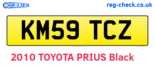 KM59TCZ are the vehicle registration plates.