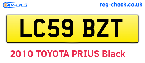 LC59BZT are the vehicle registration plates.