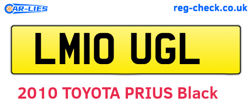 LM10UGL are the vehicle registration plates.