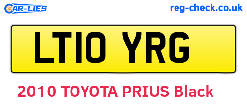 LT10YRG are the vehicle registration plates.