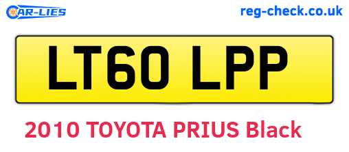 LT60LPP are the vehicle registration plates.