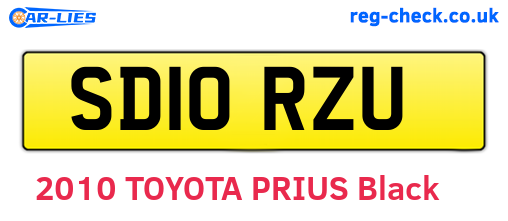 SD10RZU are the vehicle registration plates.
