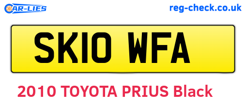 SK10WFA are the vehicle registration plates.