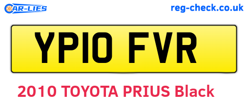 YP10FVR are the vehicle registration plates.