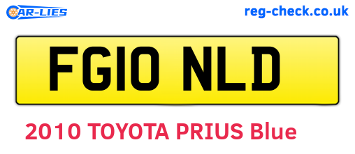 FG10NLD are the vehicle registration plates.