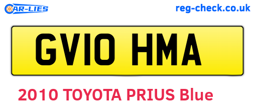 GV10HMA are the vehicle registration plates.