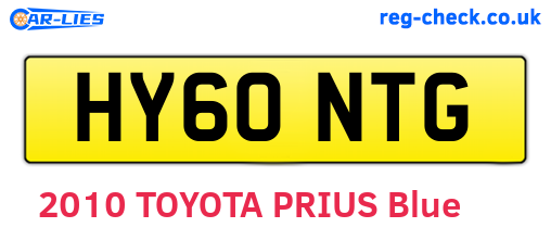 HY60NTG are the vehicle registration plates.