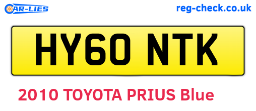 HY60NTK are the vehicle registration plates.