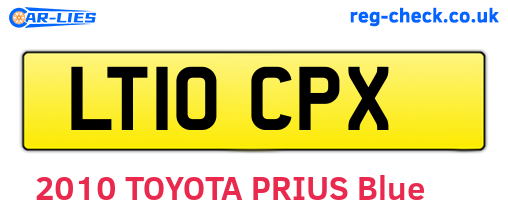 LT10CPX are the vehicle registration plates.