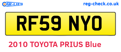 RF59NYO are the vehicle registration plates.