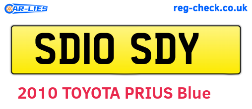 SD10SDY are the vehicle registration plates.