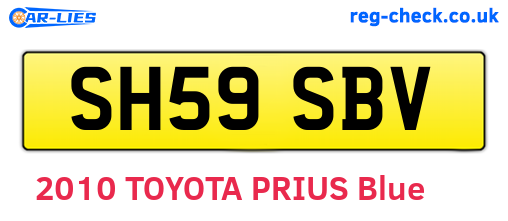SH59SBV are the vehicle registration plates.