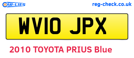 WV10JPX are the vehicle registration plates.