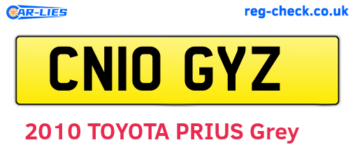 CN10GYZ are the vehicle registration plates.