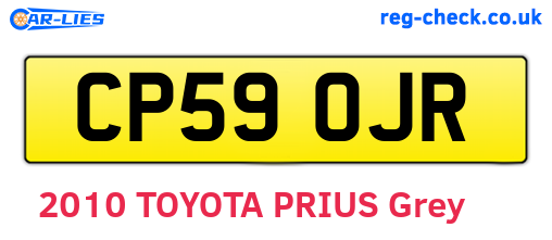 CP59OJR are the vehicle registration plates.
