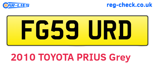 FG59URD are the vehicle registration plates.