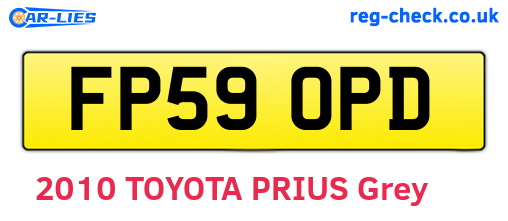 FP59OPD are the vehicle registration plates.