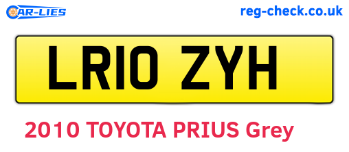 LR10ZYH are the vehicle registration plates.