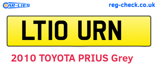 LT10URN are the vehicle registration plates.