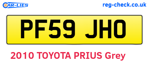 PF59JHO are the vehicle registration plates.