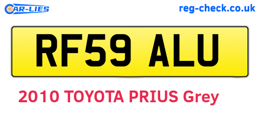 RF59ALU are the vehicle registration plates.