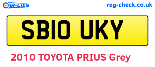 SB10UKY are the vehicle registration plates.
