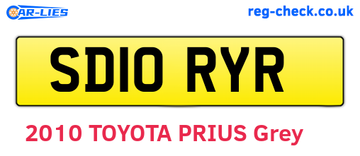 SD10RYR are the vehicle registration plates.