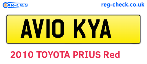 AV10KYA are the vehicle registration plates.