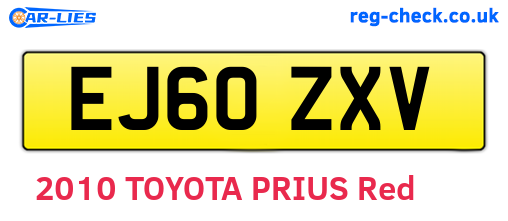EJ60ZXV are the vehicle registration plates.