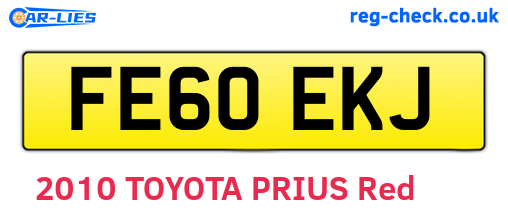 FE60EKJ are the vehicle registration plates.
