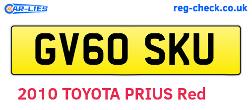 GV60SKU are the vehicle registration plates.