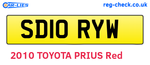 SD10RYW are the vehicle registration plates.